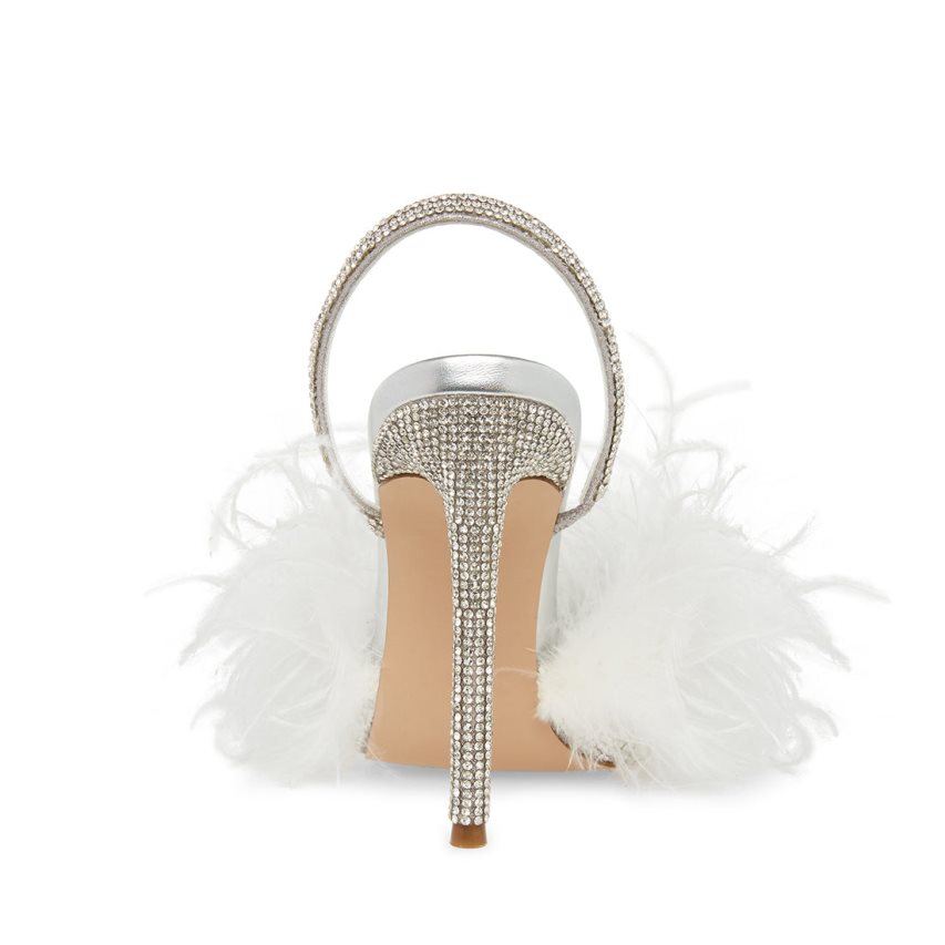 Silver / White Steve Madden Alexis-r Women's Heels | PH 7532ATS